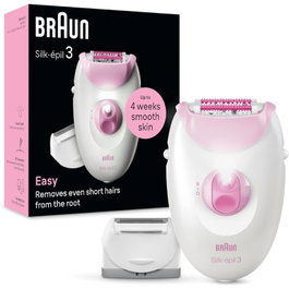 Braun Silk-Epil 3 SE3-031 Depiladora Eléctrica con Cable | Smartlight, 20 Pinzas MicroGrip y 3 Accesorios